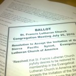 Copy of ballot at St. Francis