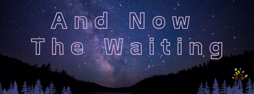 Text says "And now the Waiting" with a starry night background.